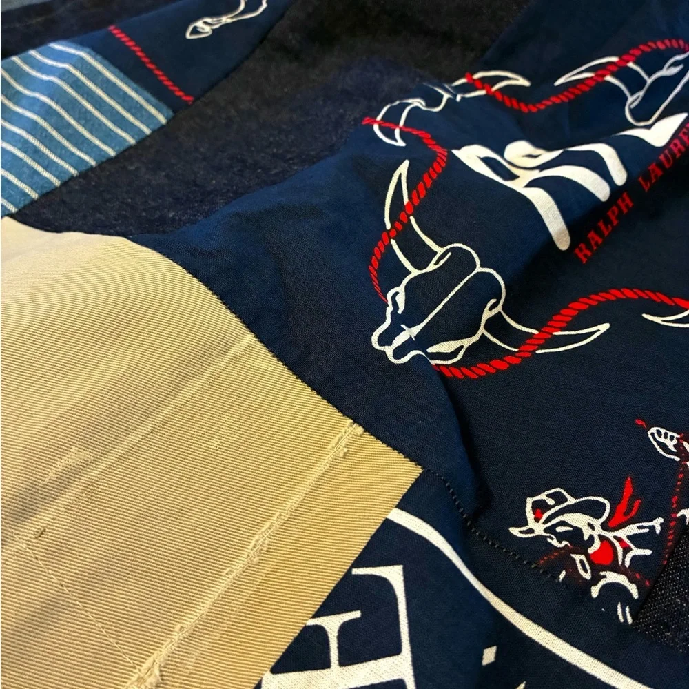CUSTOM RRL/RL PATCHWORK SCARF (100% UPCYCLED RALPH LAUREN FABRICS)- 1 OF A KIND